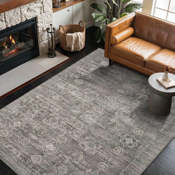 Rugxara 4x6 Rug for Living Room Bedroom, Vintage Retro Boho Area Rugs, Non Slip by Rugxara