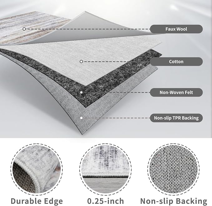 5x12 Runner Rug for Wide Hallway: Long Washable Runners for Entryway Living - Image 4