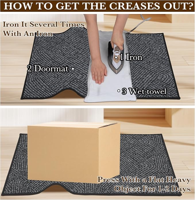 Indoor Door Mat 17"x30", Low-Profile Welcome Front Door Mat Indoor Entrance - Image 7