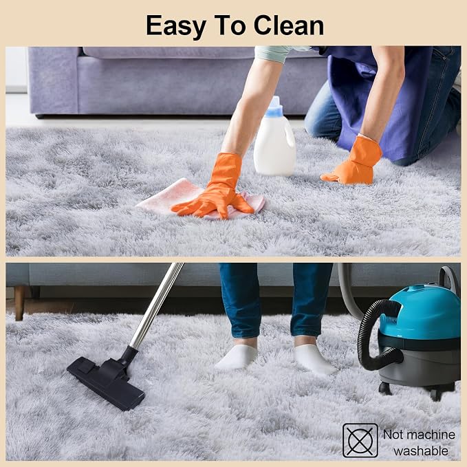 Mugorn 3x5 Rugs for Bedroom, Fluffy Area Rugs for Living Room, Soft Shag Kids - Image 6