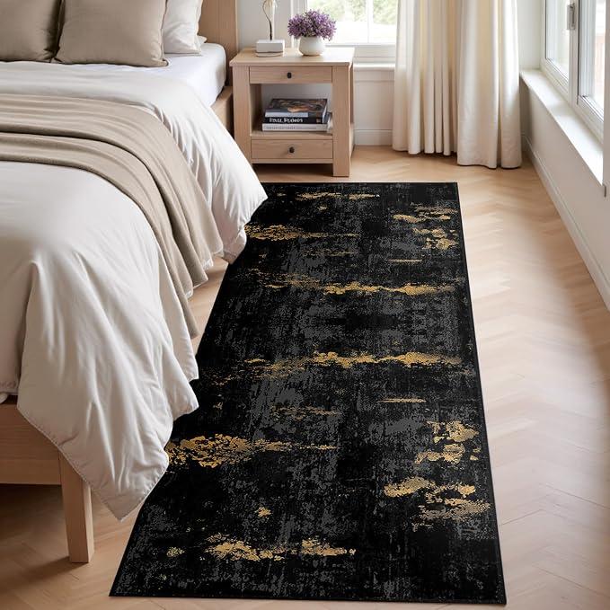 RELEANY Washable Area Rugs 2'x8' Non-Slip Modern Abstract Soft - Image 3
