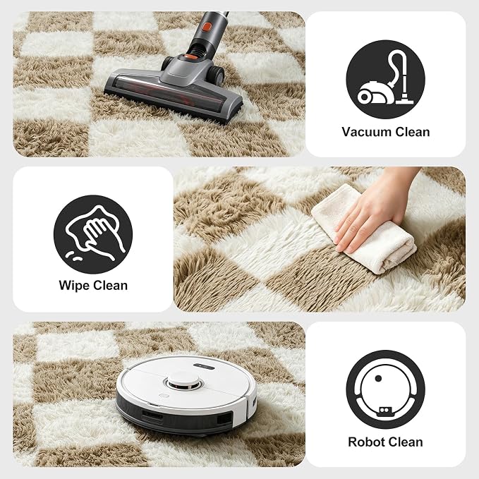 Shag Runner Rug for Bedroom Living Room 2x6 Upgrade Non-Slip Fluffy Soft - Image 7