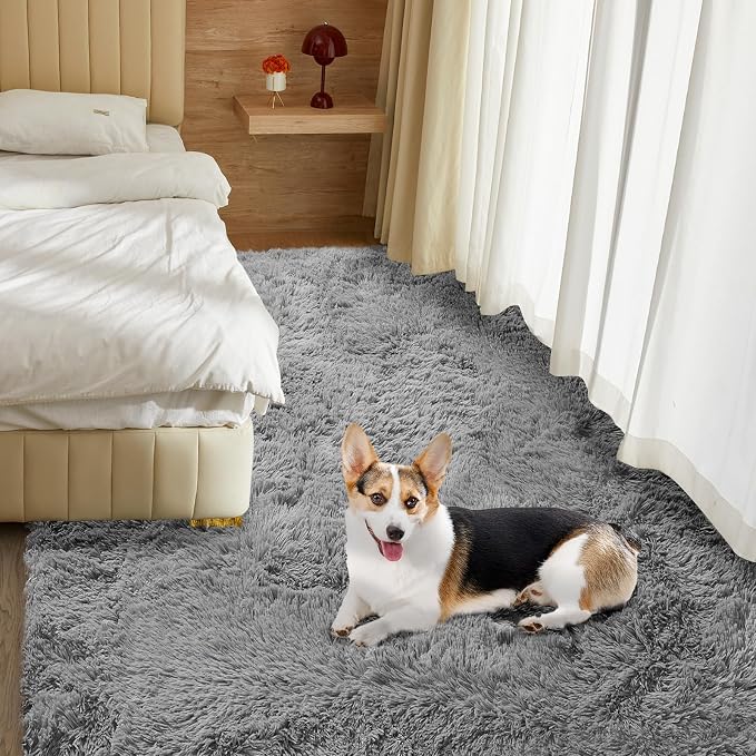 Ultra Soft Rug for Living Room, 9X12 Fluffy Shag Area Rug for Bedroom, Modern - Image 7