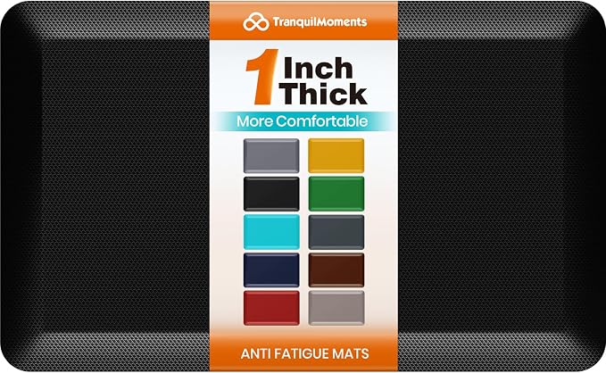 Kitchen Mats for Floor, 1 Inch Extra-Thick Kitchen Rugs, Non-Slip & Waterproof by Unknown