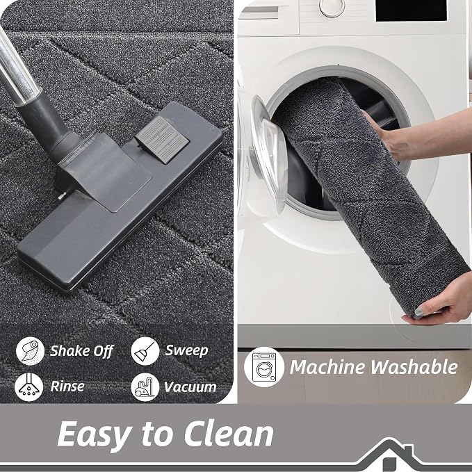 BEQHAUSE Dirt Trapper Door Mat 24" x 36", Doormat Non-Slip Entryway Rugs - Image 6