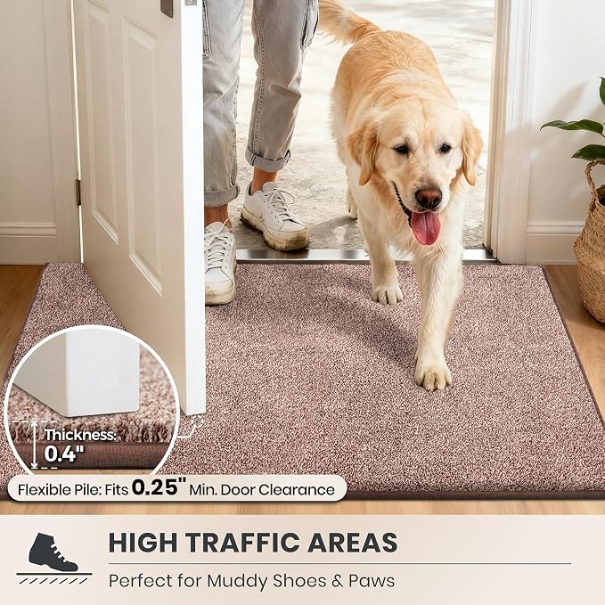 PURRUGS Dirt Trapping Door Mat 31.5" x 47", Non-Slip Machine Washable Entryway - Image 6