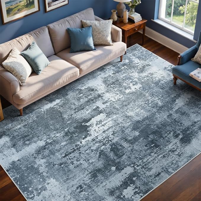 4x6 Ft Area Rugs for Living Room, Soft Non-Slip Washable Rugs Modern Abstract - Image 2