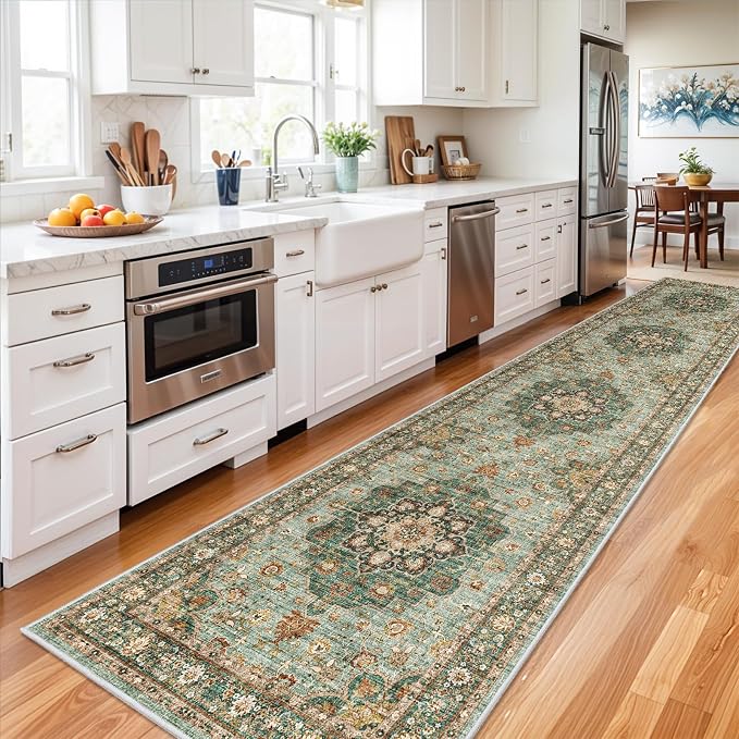 Washable Oriental Hallway Runner Rug - Image 2