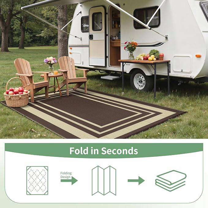GENIMO 6' x 9' Outdoor Rug Waterproof - Image 8