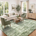 Ophanie Green and White Area Rugs by Ophanie