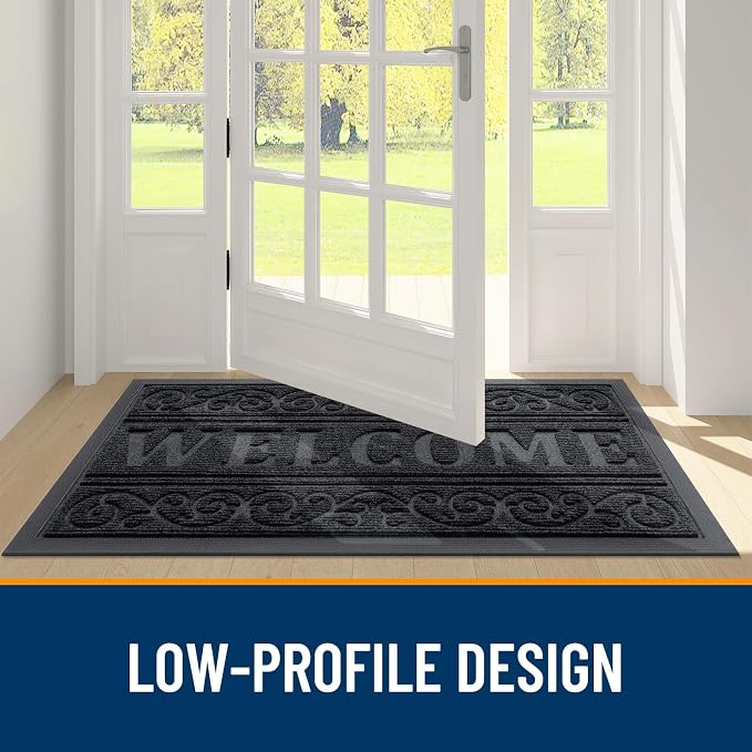 OLANLY Welcome Door Mat Indoor Outdoor Entrance, Heavy Duty Sturdy Front Door - Image 5