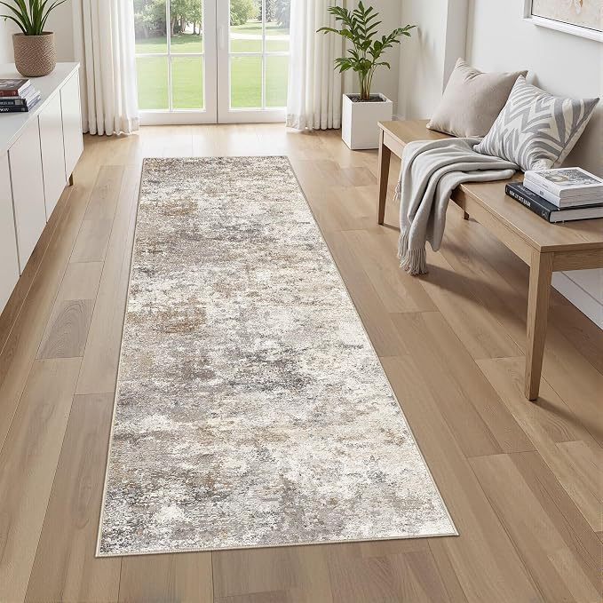 UERMEI 3x8 Washable Runner Rug for Hallway, Non Slip Low Pile Kitchen Carpet - Image 7