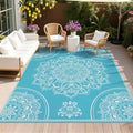 Pauwer Waterproof Outdoor Rug 8x10, Reversible Plastic Straw Patio Camping Rug by Pauwer