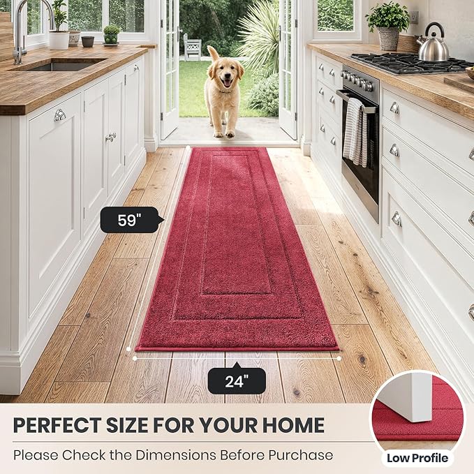 PURRUGS Dirt Trapping Door Mat 24" x 59", Non-Slip/Skid Machine Washable - Image 8