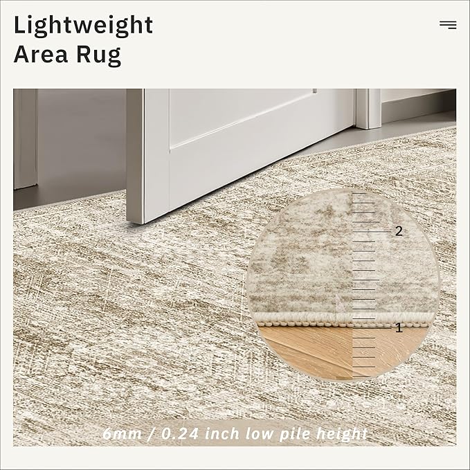 Soalmost Washable Area Rug 8x12, Large Soft Rugs - Image 7