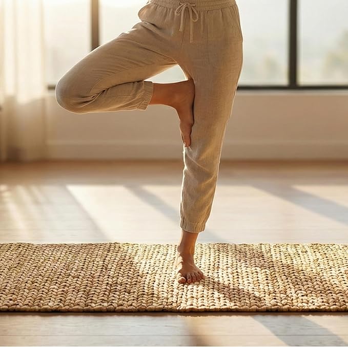 Water Hyacinth Yoga Mat | Non-Slip Exercise & Fitness Mat - Image 5