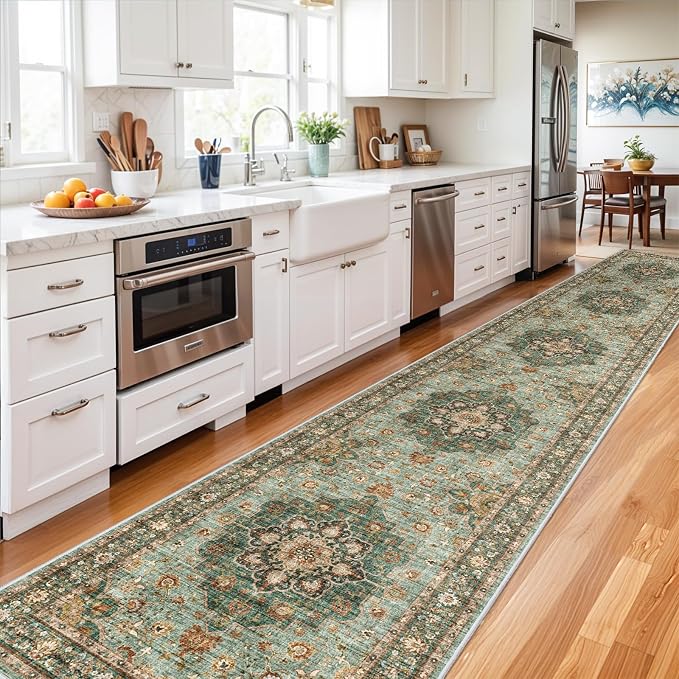 Washable Oriental Hallway Runner Rug - Image 2