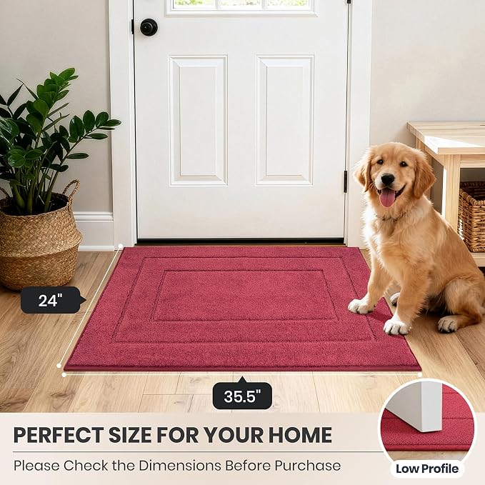 PURRUGS Dirt Trapping Door Mat 24" x 35.5", Non-Slip/Skid Machine Washable - Image 8
