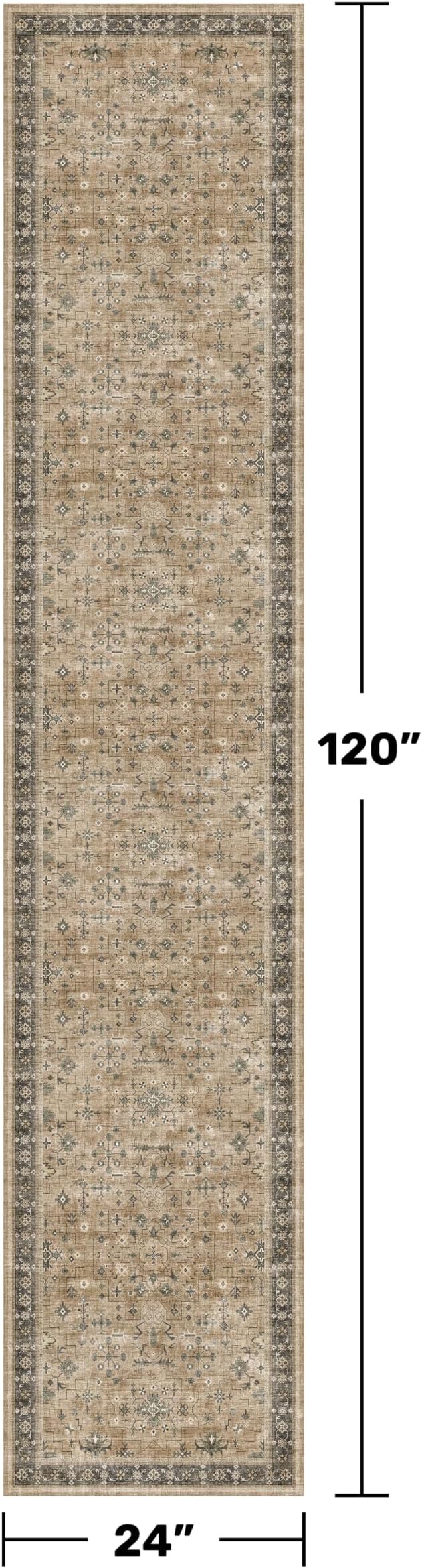Washable Natural Sage 2x10 Entryway Long Runners - Image 2