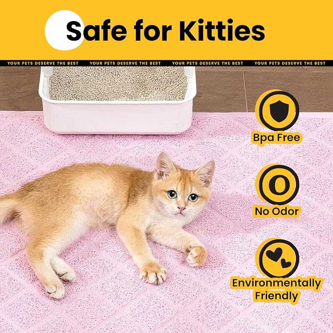 Conlun Cat Litter Mat Litter Trapping Mat, Less Waste Cat Litter Box Mat - Image 8
