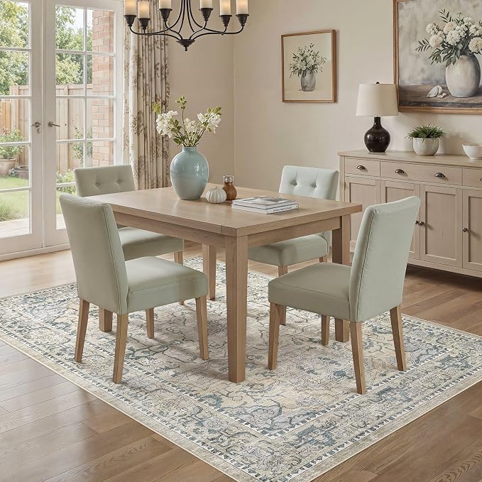 cotiled 5x7 Area Rug Machine Washable Vintage Carpet - Image 5