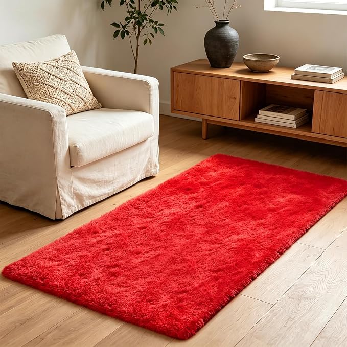 Shag Runner Rug for Bedroom Living Room 2x6 Upgrade Non-Slip Fluffy Soft - Image 7