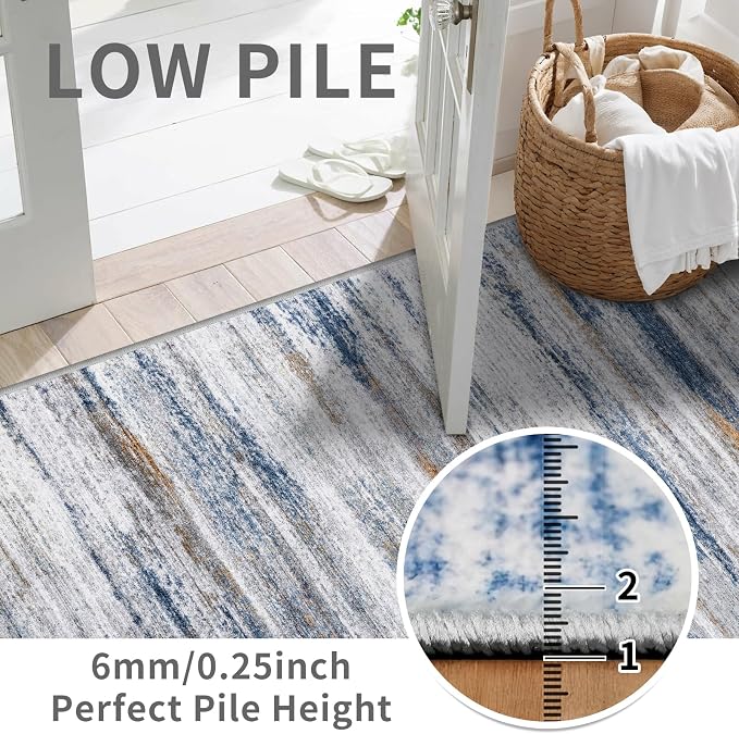 3x10 Washable Runner Rug for Family: Easy-to-Clean Runners for Hallway Entryway - Image 3