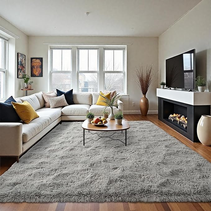 LOCHAS Ultra Soft Indoor Modern Area Rugs Fluffy Living Room Carpets - Image 3