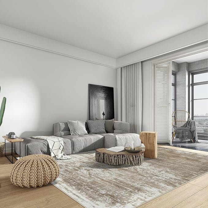9x12 Area Rugs Washable Rug: Modern Abstract Living Room Rug Soft Anti-Skid - Image 4