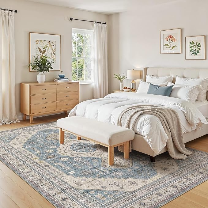 9x12 Washable Area Rug, Large Rugs - Image 7