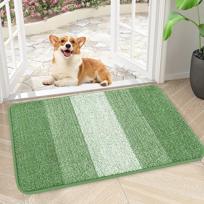 Kitinjoy Indoor Outdoor Door Mat, 30x17 Non-Slip Absorbent Dirt Trapper by Kitinjoy