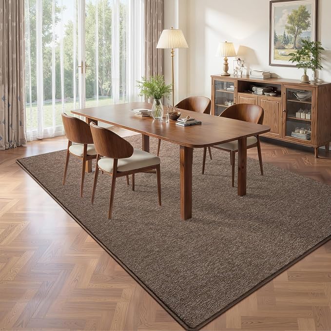 Pettop 7x10 Brown Area Rugs for Living Room Bedroom, Thickened Memory-Foam - Image 5