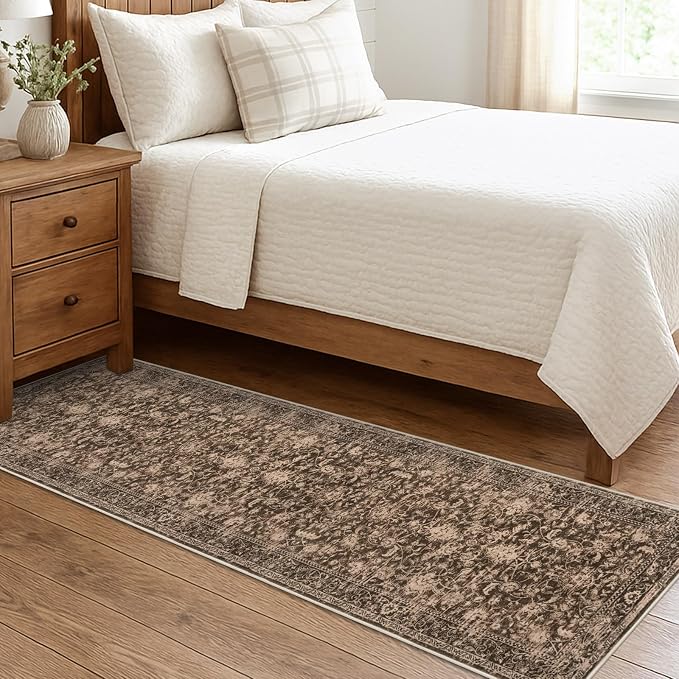 KILOCOCO Hallway Runner 2x7 Rug Runner Washable Kitchen Runners Printed Floral - Image 8