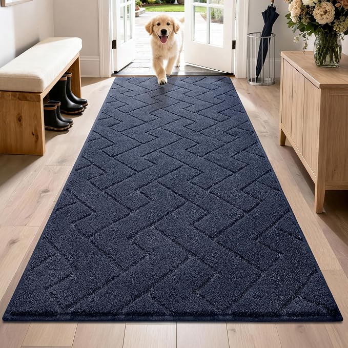 PURRUGS Dirt Trapping Door Mat 32" x 70", Non-Slip Machine Washable Entry Rug by PURRUGS