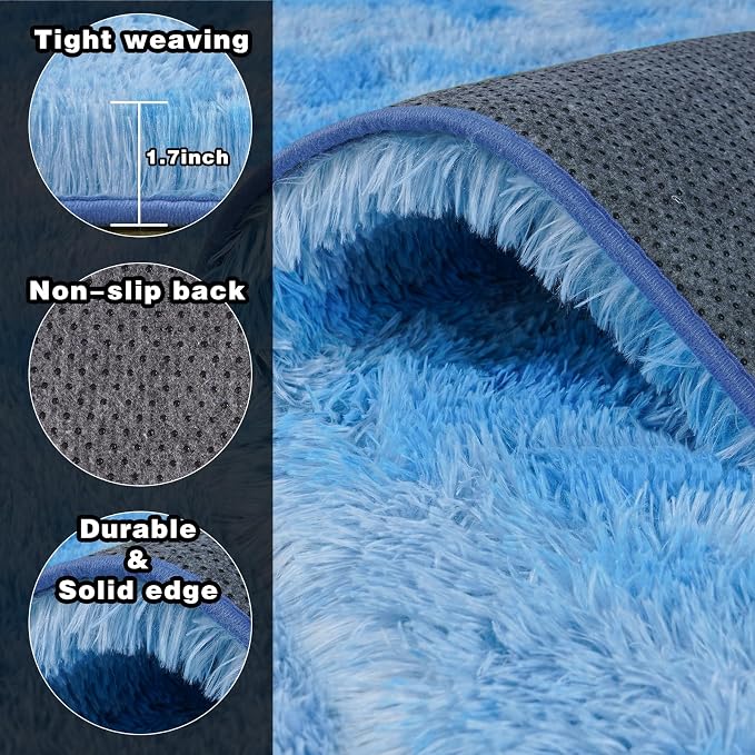 5x7 Fluffy Fuzzy Area Rug for Living Room Bedroom, Ultra Soft Rugs for Living - Image 5