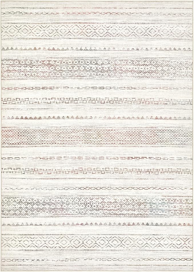 Nakagishi Area Rug Living Room Rugs: 7X9 Machine Washable Boho Large Neutral - Image 8