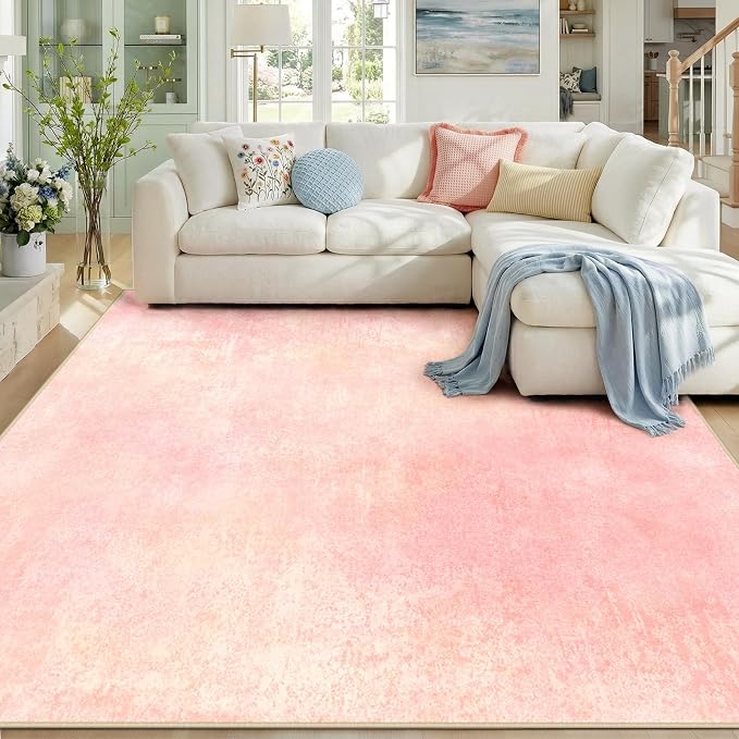 RELEANY Washable Area Rugs 9'x12' Non-Slip Modern Abstract Soft by RELEANY
