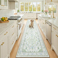 RELEANY Area Rugs Runner 2'x10' Washable Non-Slip, Floral Vintage Distress by RELEANY