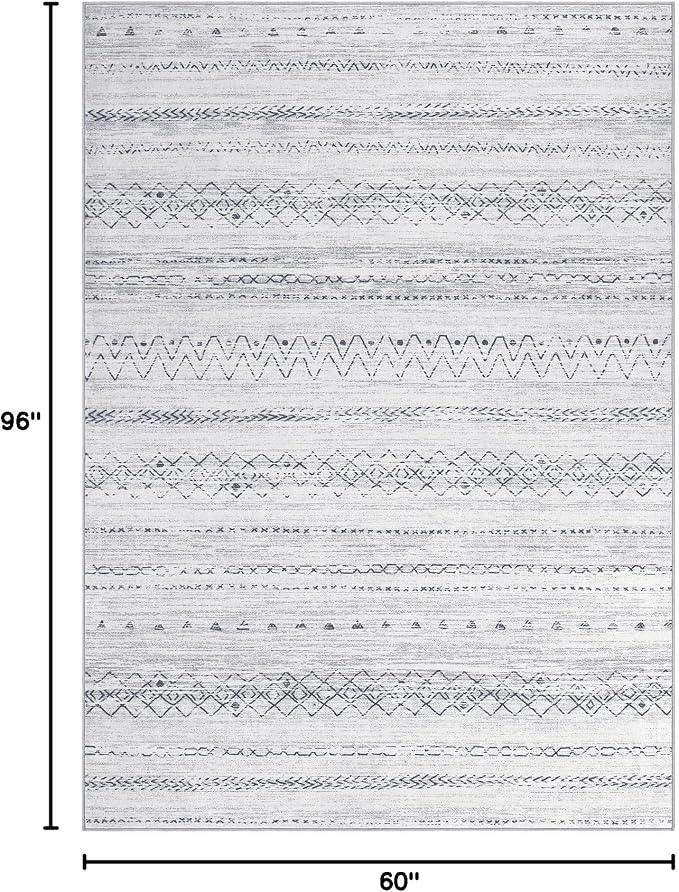 cotiled 5x8 Area Rugs Living Room Rug: Washable Boho Rugs - Image 2