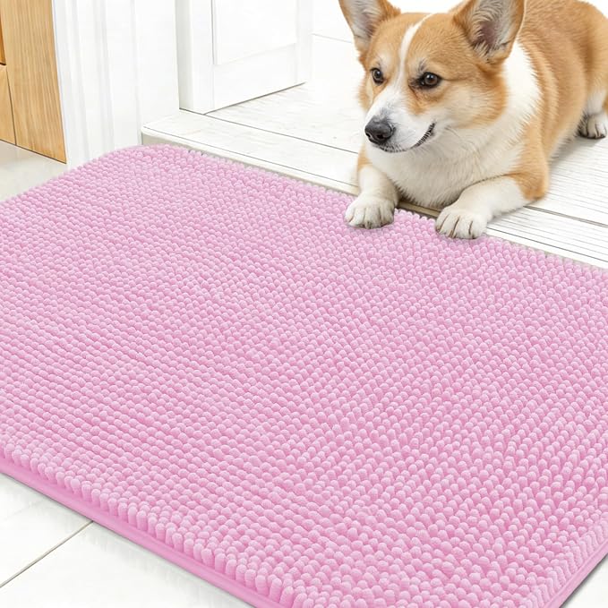OLANLY Dog Door Mat for Muddy Paws 24x16, Absorbs Moisture and Dirt, Absorbent by OLANLY