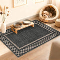 Small Area Rug 2x3 Modern Checkered Entry Rug Solid Color Scalloped Kitchen by GarveeHome