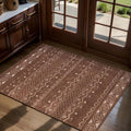SERISSA 2x3 Rugs for Entryway, Washable Non-Slip Coffee Brown Small Area Rug by SERISSAHomeDecorCollection