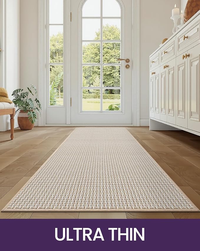 DEXI Hallway Runner Rug 2'x6', Non Slip Rubber Backed Runners Carpet, Ultra - Image 3
