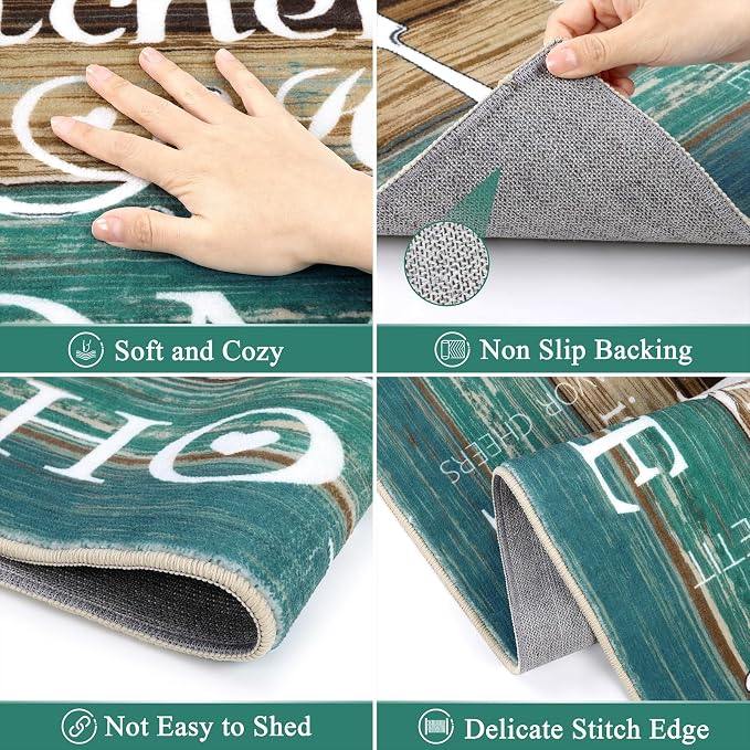 Vaukki Boho Kitchen Rug Sets 3 Pieces, Washable Kitchen Mats - Image 4