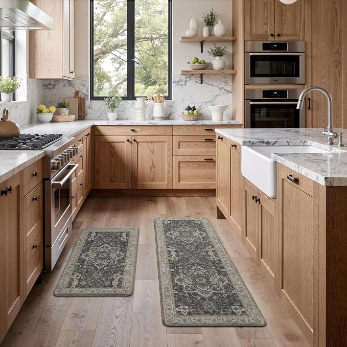 GENIMO Kitchen Mats for Floor 2PCs, Washable Anti Fatigue Mat for Cushioned - Image 9