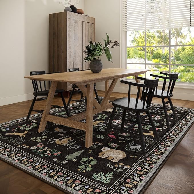 9x12 Area Rugs for Living Room: Washable Bedroom Rug Vintage Stain Resistant - Image 6