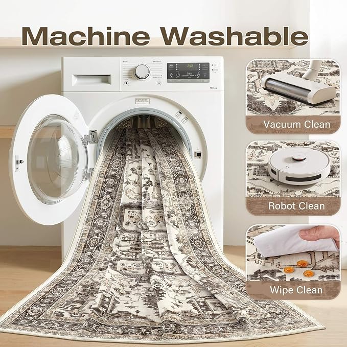 Washable 7x9 Area Rug for Living Room - Image 2