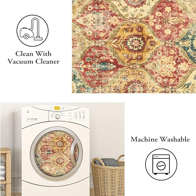 Lahome Moroccan Hallway Rug, Ultra-Thin Oriental Carpet - Image 3