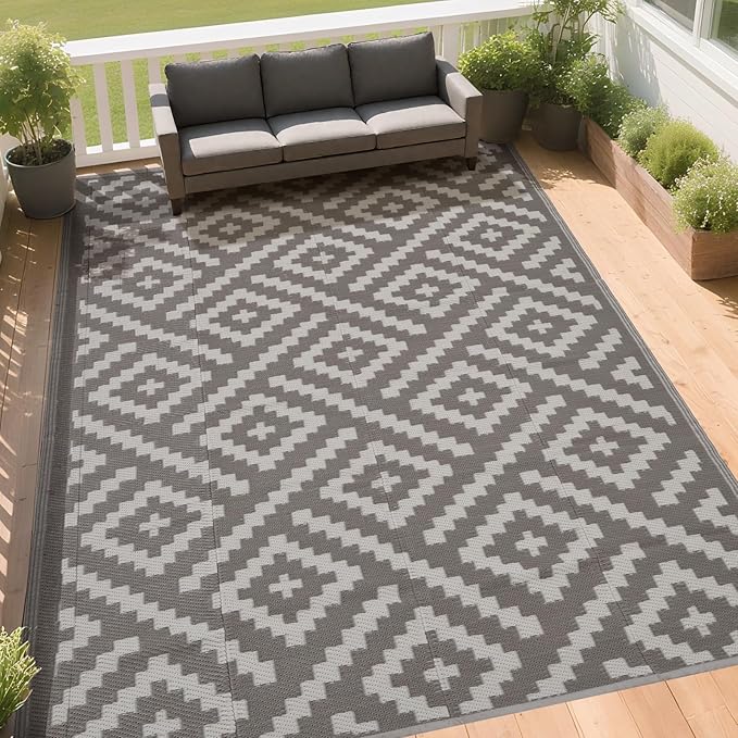 RURALITY Outdoor Rugs 9x12 Feet - Image 3
