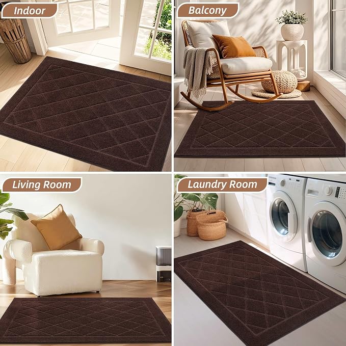 BEQHAUSE Dirt Trapper Door Mat 32" x 48", Doormat Non-Slip Entryway Rugs - Image 8
